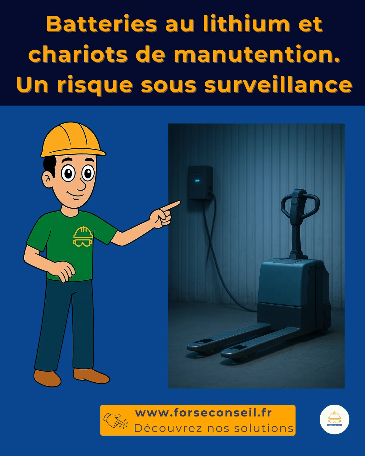 Batteries lithium et chariots de manutention : un risque sous surveillance 🔋